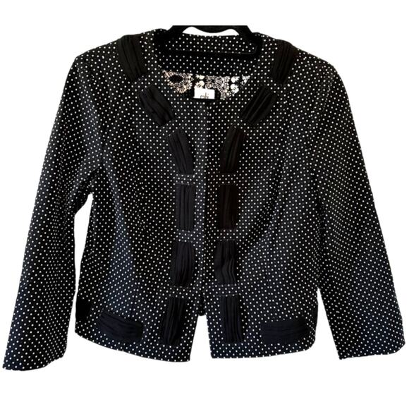 CAbi Jackets & Blazers - Cabi 5156 Black and White Polka Dot Blazer Jacket Size 4